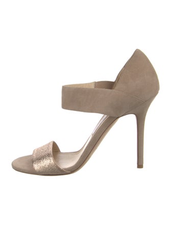 Jimmy Choo Suede Glitter Accents Sandals