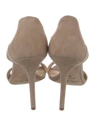 Jimmy Choo Suede Glitter Accents Sandals