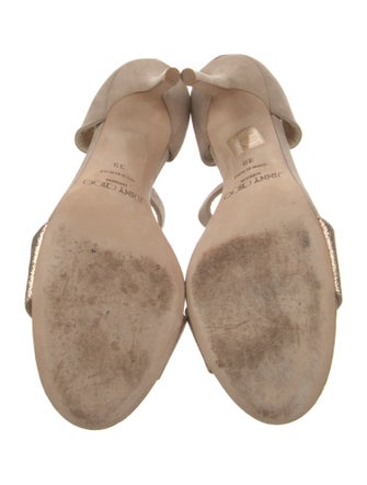 Jimmy Choo Suede Glitter Accents Sandals