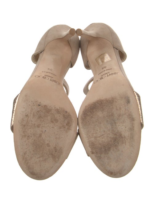 Jimmy Choo Suede Glitter Accents Sandals