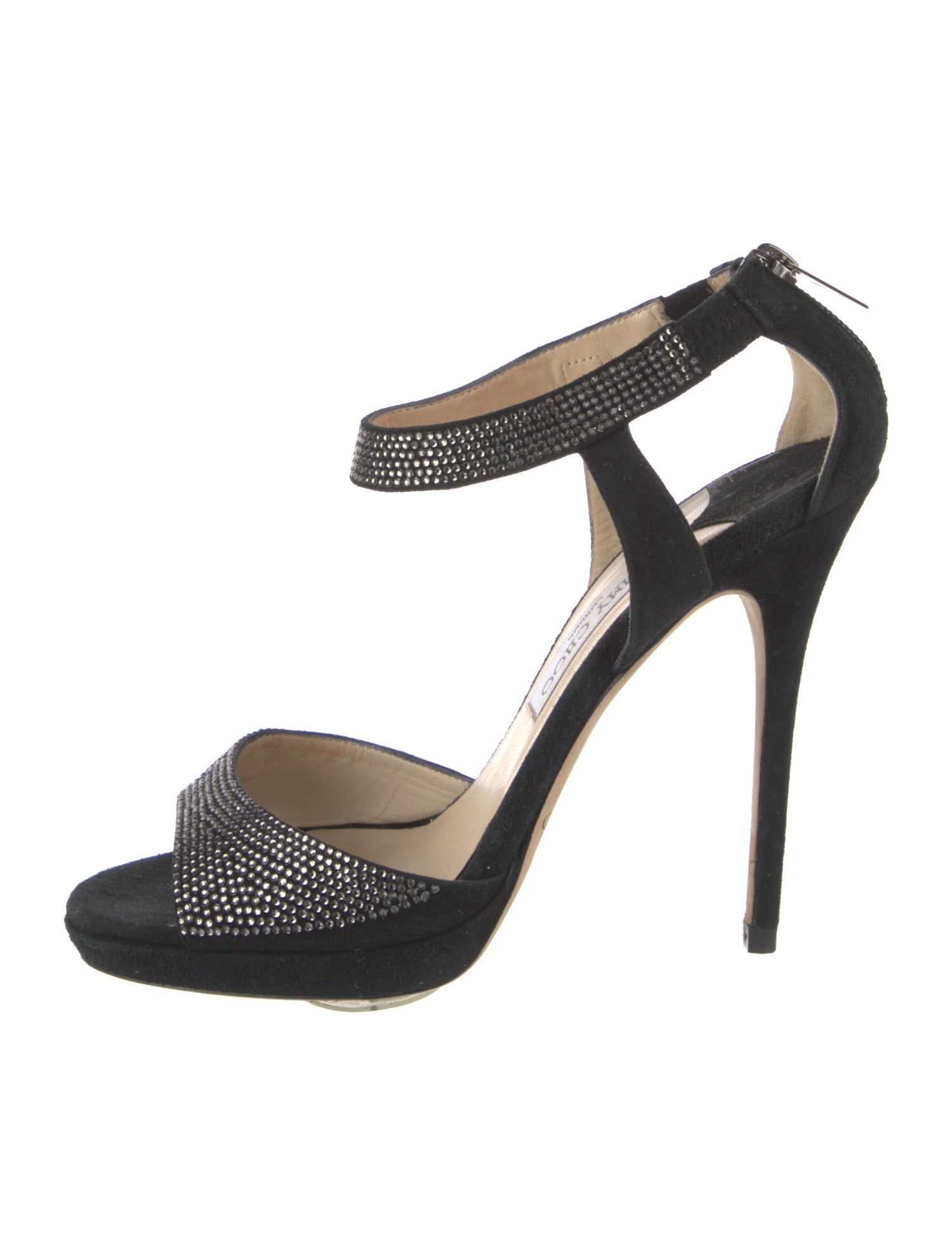 Jimmy Choo Suede Crystal Embellishments Sandals