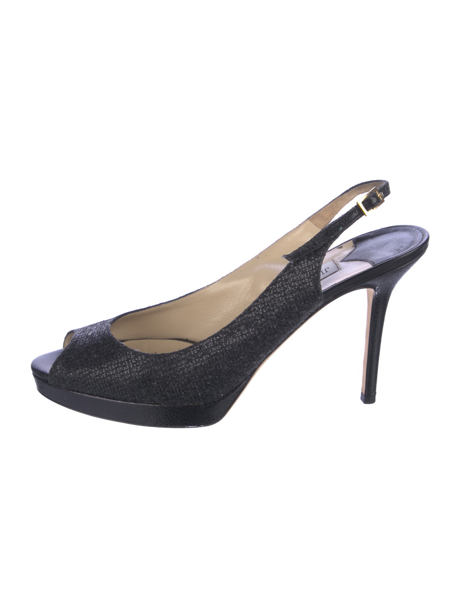 Jimmy Choo Glitter Glitter Accents Slingback Sandals