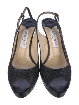 Jimmy Choo Glitter Glitter Accents Slingback Sandals