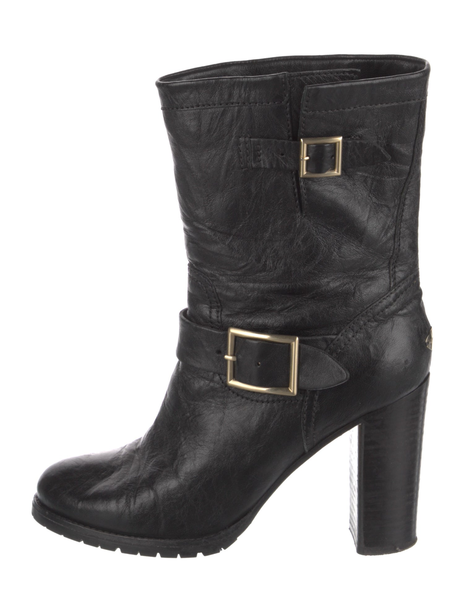 Jimmy Choo Leather Moto Boots