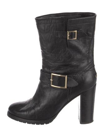 Jimmy Choo Leather Moto Boots