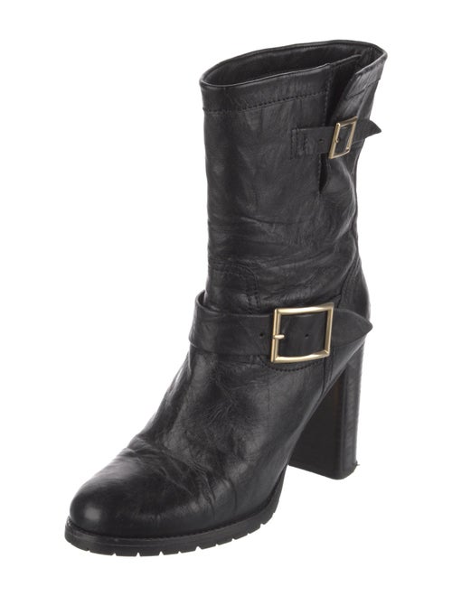 Jimmy Choo Leather Moto Boots