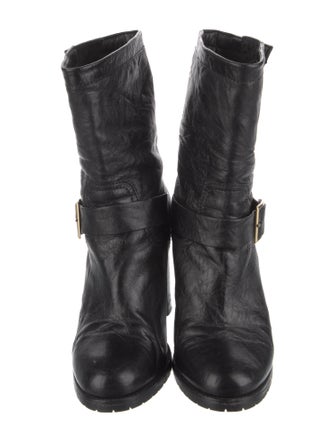 Jimmy Choo Leather Moto Boots