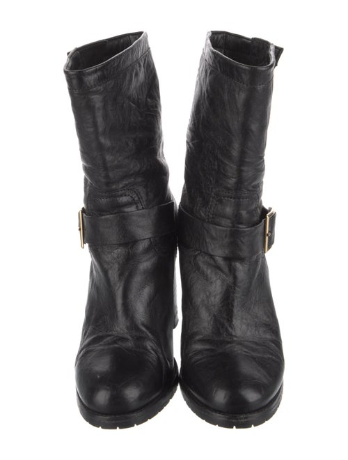 Jimmy Choo Leather Moto Boots