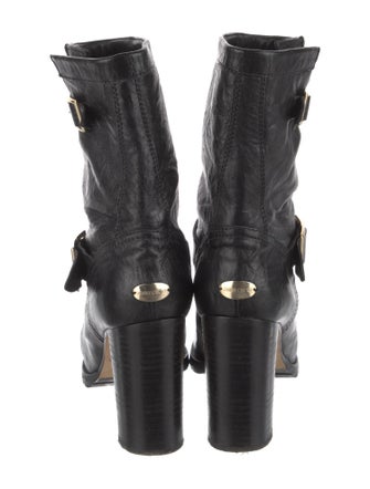 Jimmy Choo Leather Moto Boots