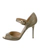 Jimmy Choo Leather Glitter Accents D'Orsay Pumps