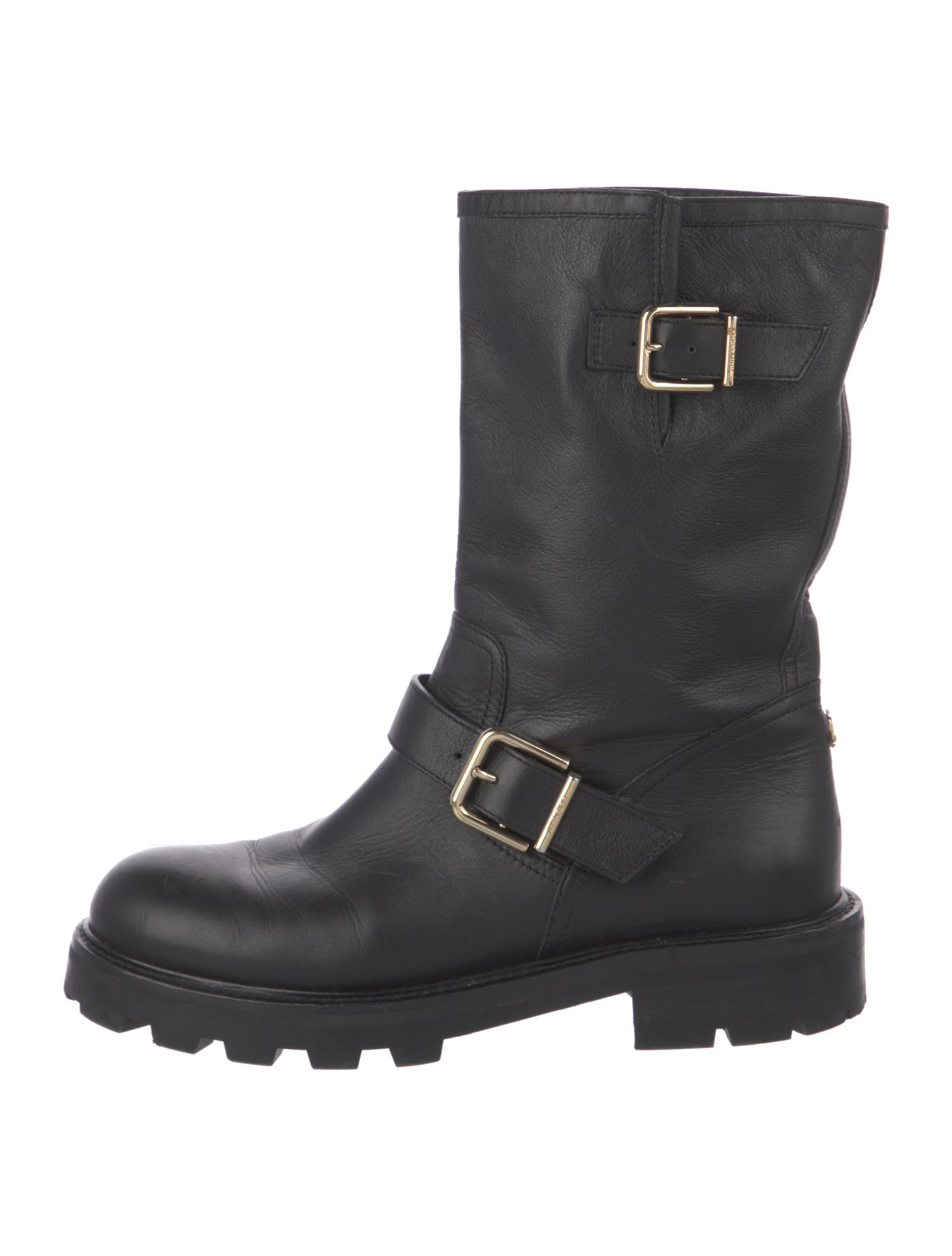 Jimmy Choo Leather Moto Boots