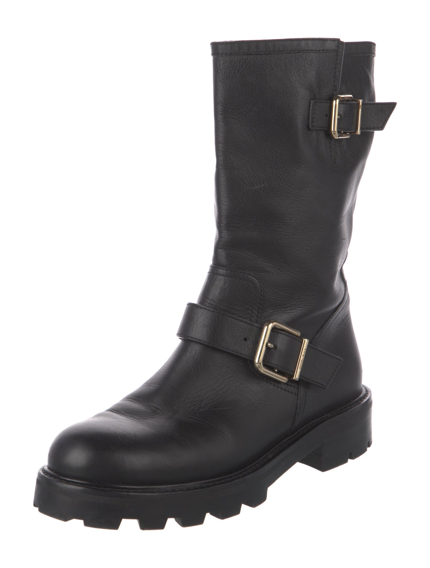 Jimmy Choo Leather Moto Boots