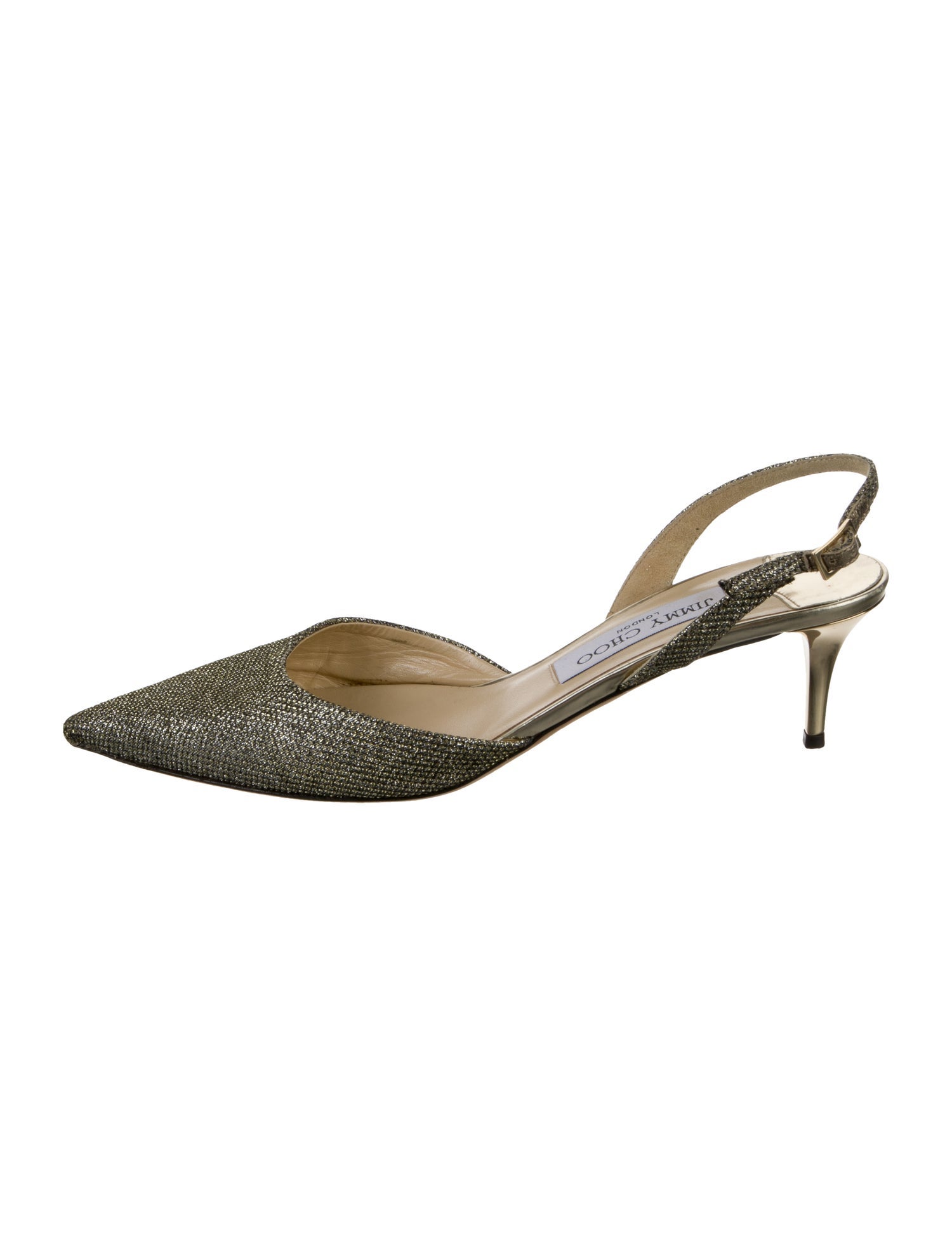 Jimmy Choo Glitter Glitter Accents Slingback Pumps