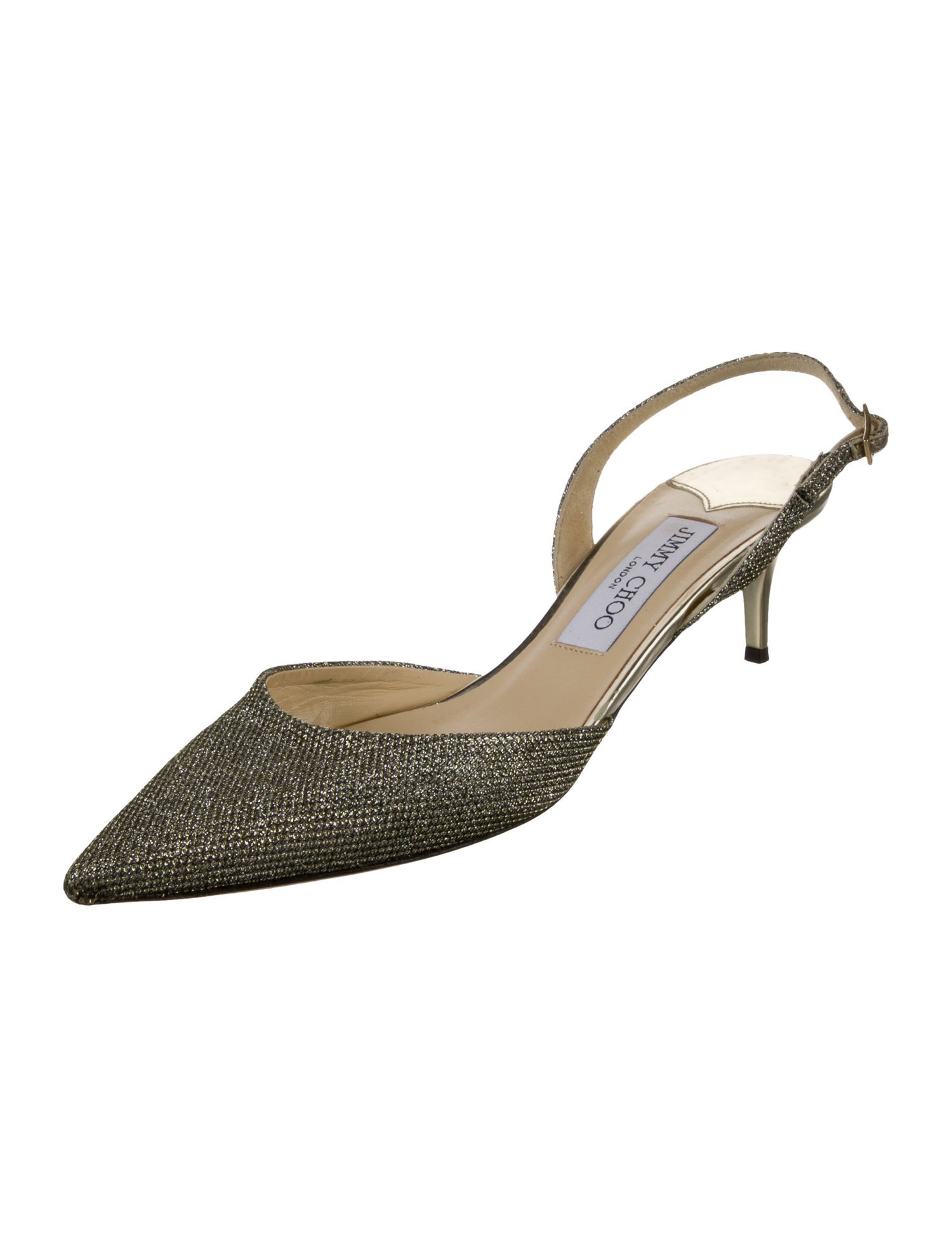 Jimmy Choo Glitter Glitter Accents Slingback Pumps