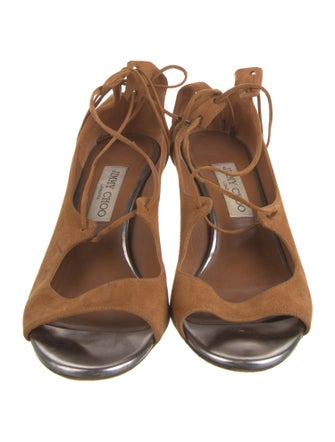 Jimmy Choo Suede T-Strap Pumps