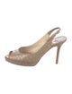 Jimmy Choo Embossed Leather Slingback Pumps