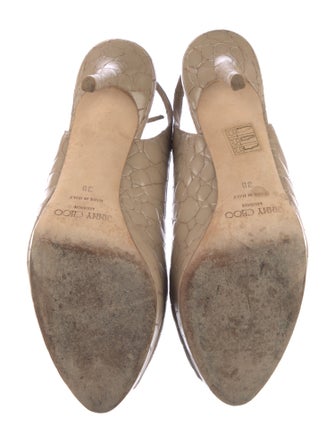 Jimmy Choo Embossed Leather Slingback Pumps