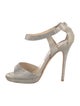 Jimmy Choo Suede Glitter Accents Sandals