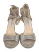 Jimmy Choo Suede Glitter Accents Sandals