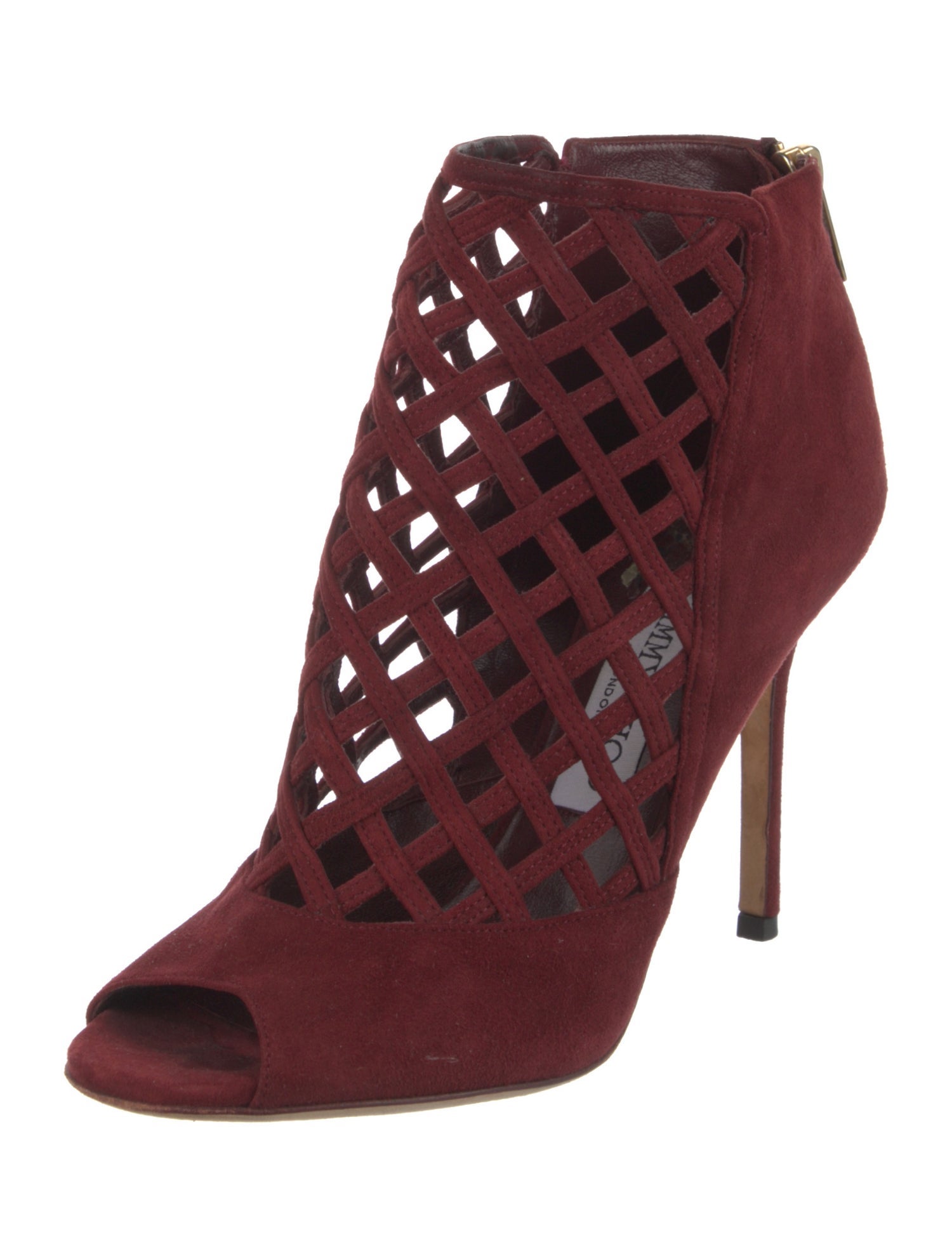 Jimmy Choo Suede Cutout Accent Lace-Up Boots