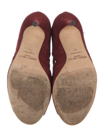 Jimmy Choo Suede Cutout Accent Lace-Up Boots