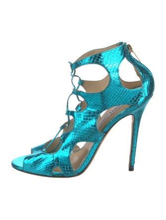 Jimmy Choo Leather T-Strap Sandals