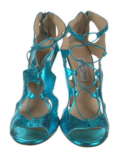 Jimmy Choo Leather T-Strap Sandals