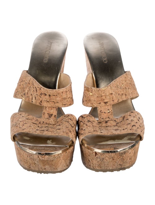 Jimmy Choo Embossed Leather Slides