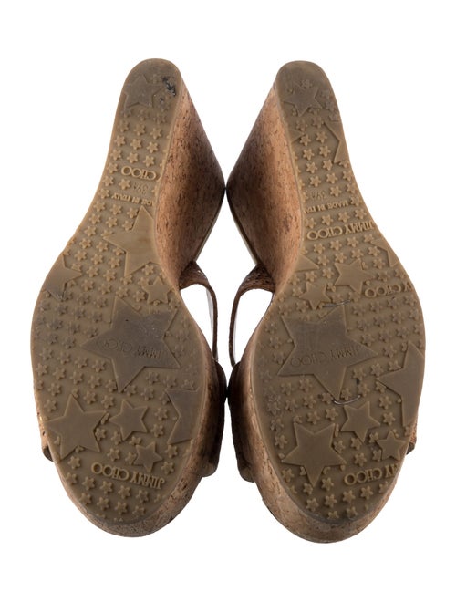 Jimmy Choo Embossed Leather Slides