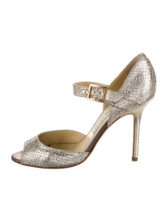 Jimmy Choo Glitter Glitter Accents D'Orsay Pumps