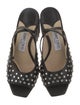 Jimmy Choo Leather Crystal Embellishments Sandals