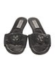 Jimmy Choo Leather Crystal Embellishments Slides