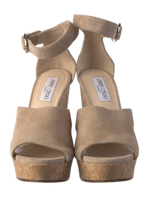 Jimmy Choo Suede Cutout Accent Espadrilles