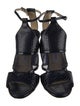Jimmy Choo Snakeskin Mesh Accents T-Strap Sandals