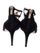 Jimmy Choo Suede Cutout Accent T-Strap Sandals