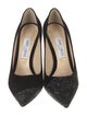 Jimmy Choo Velvet Glitter Accents Pumps