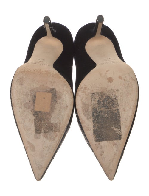 Jimmy Choo Velvet Glitter Accents Pumps