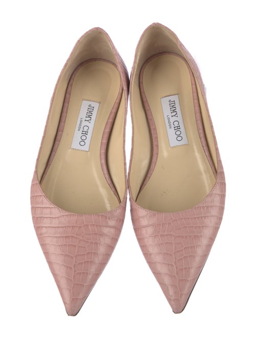 Jimmy Choo Leather Animal Print Ballet Flats