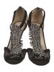 Jimmy Choo Suede Crystal Embellishments T-Strap Pumps