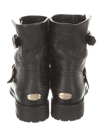 Jimmy Choo Leather Moto Boots