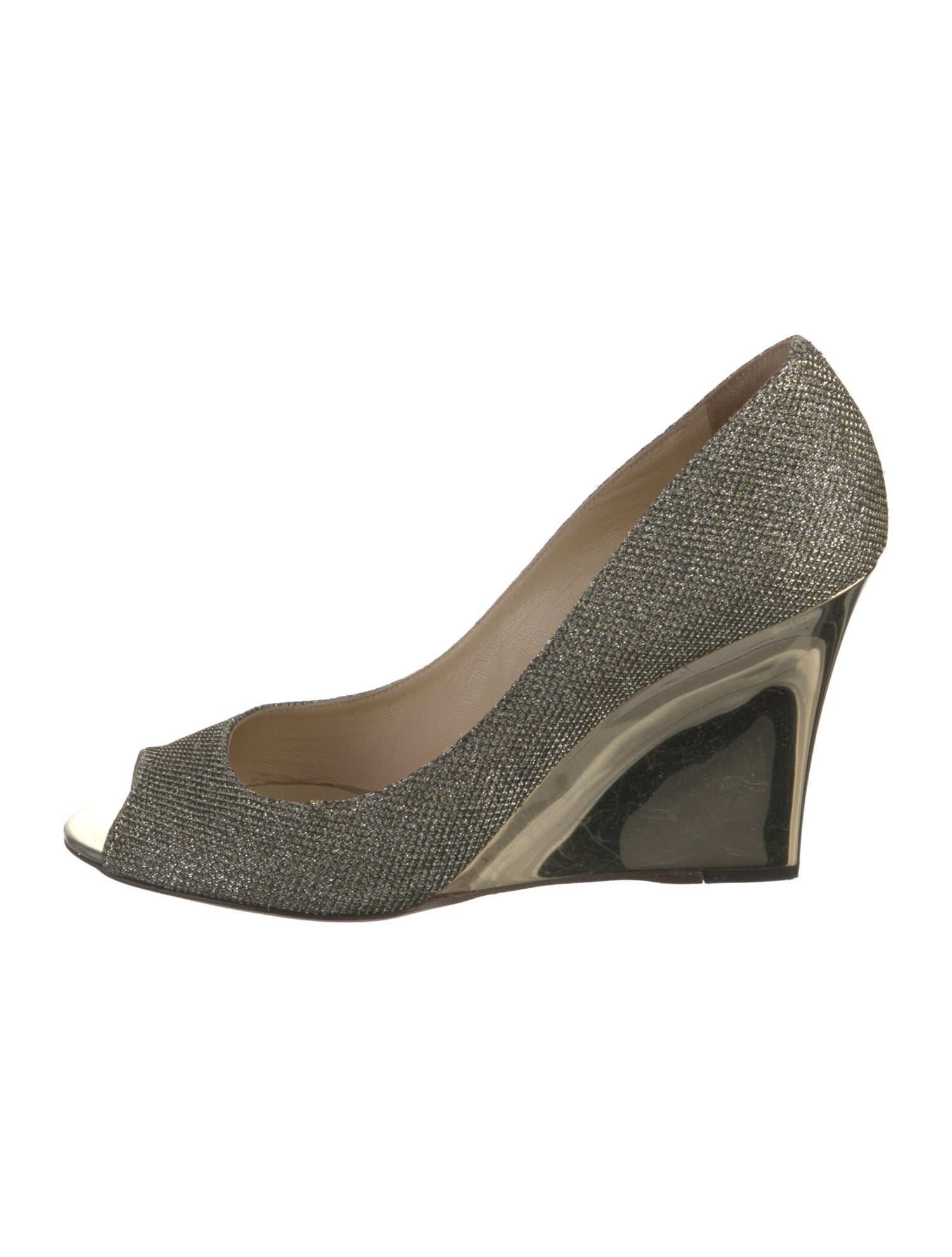 Jimmy Choo Glitter Colorblock Pattern Pumps