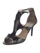 Jimmy Choo Patent Leather T-Strap Sandals