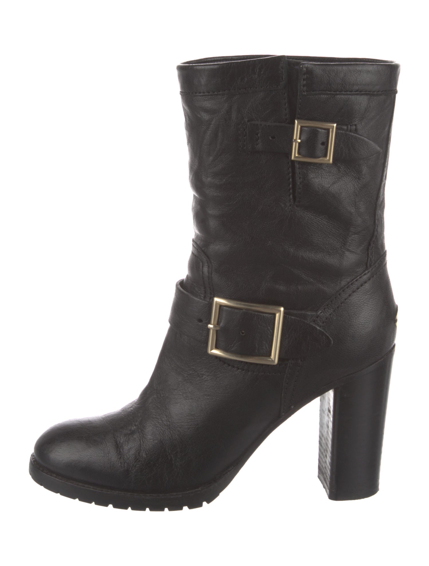 Jimmy Choo Leather Moto Boots