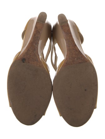 Jimmy Choo Patent Leather Cutout Accent Sandals