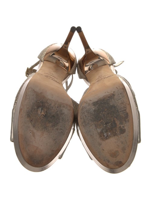 Jimmy Choo Glitter T-Strap Sandals