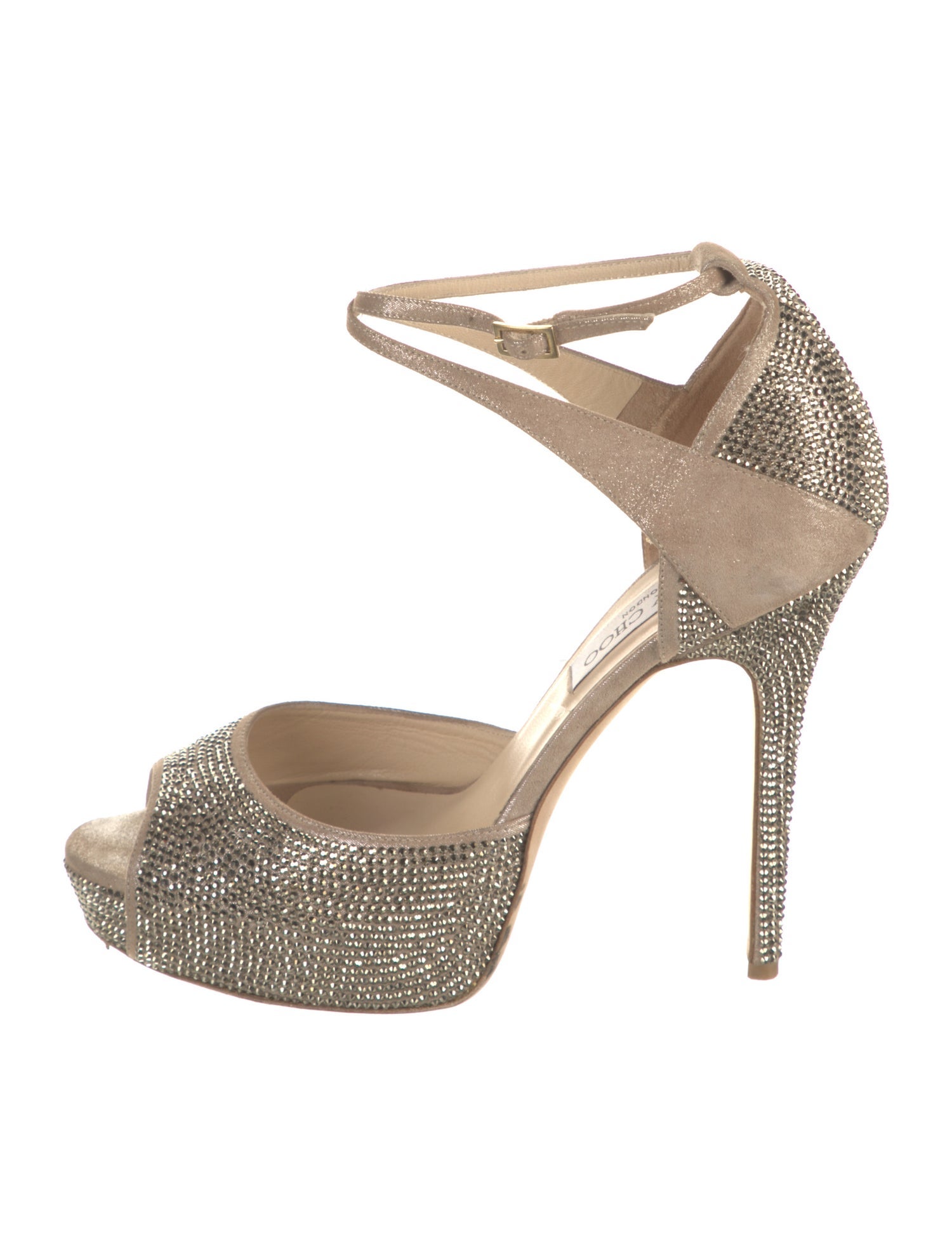 Jimmy Choo Crystal Glitter Accents D'Orsay Pumps