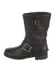 Jimmy Choo Leather Moto Boots