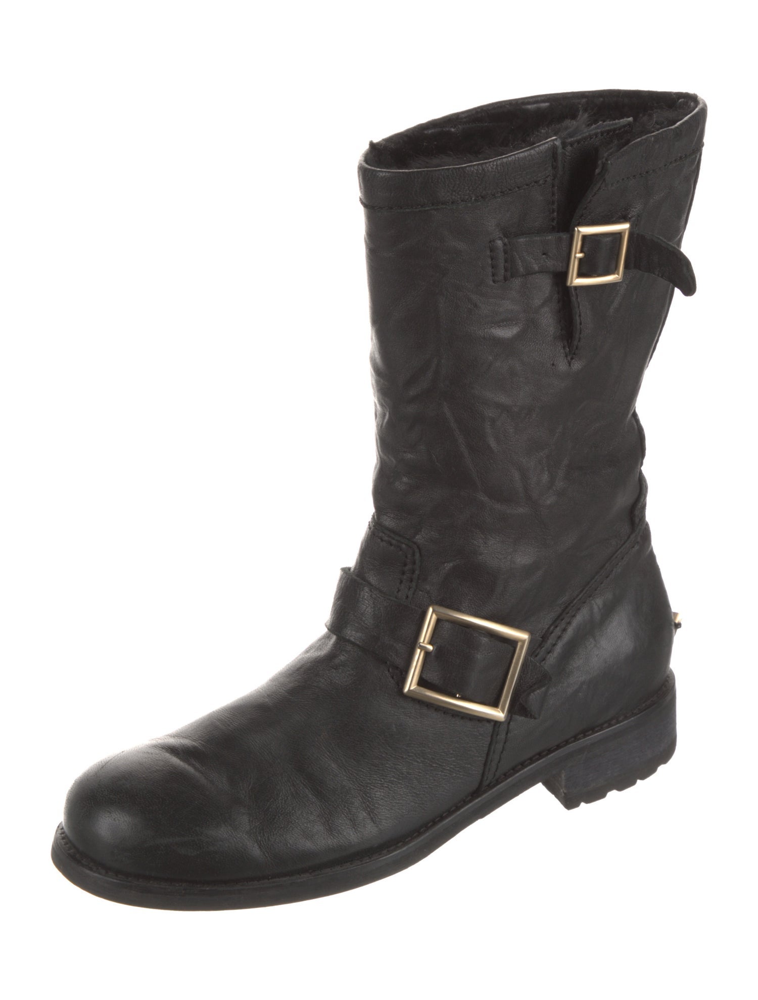 Jimmy Choo Leather Moto Boots