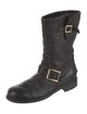 Jimmy Choo Leather Moto Boots