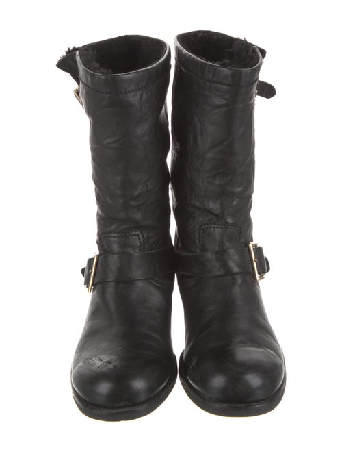 Jimmy Choo Leather Moto Boots
